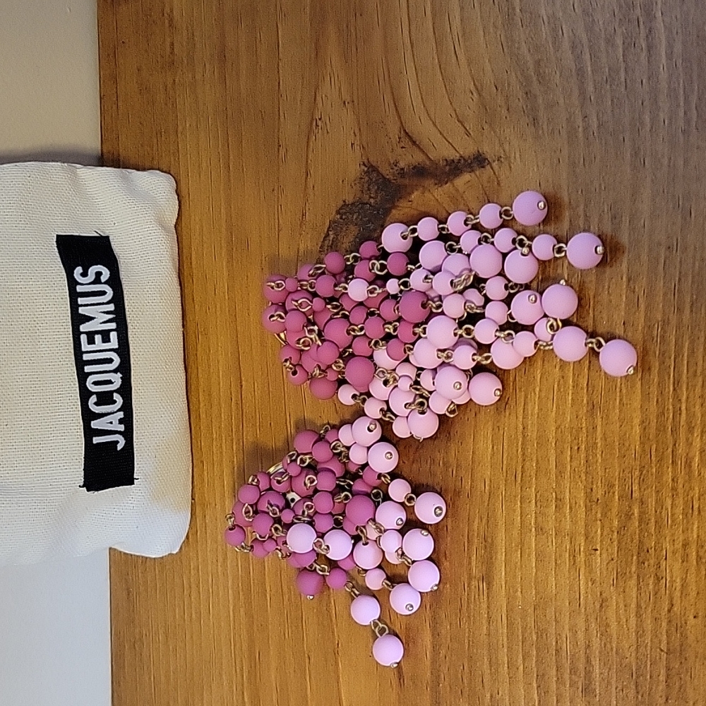Jacquemus pink bead earrings
